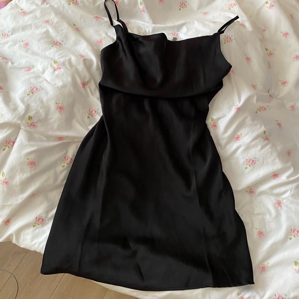 Urban outfitters satin black dress